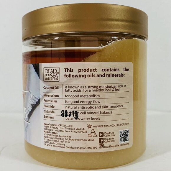 Coconut Mineral Salt Scrub Dead Sea 23.28 Oz Natural Moisturizer Spa Made Israel - Picture 4 of 4